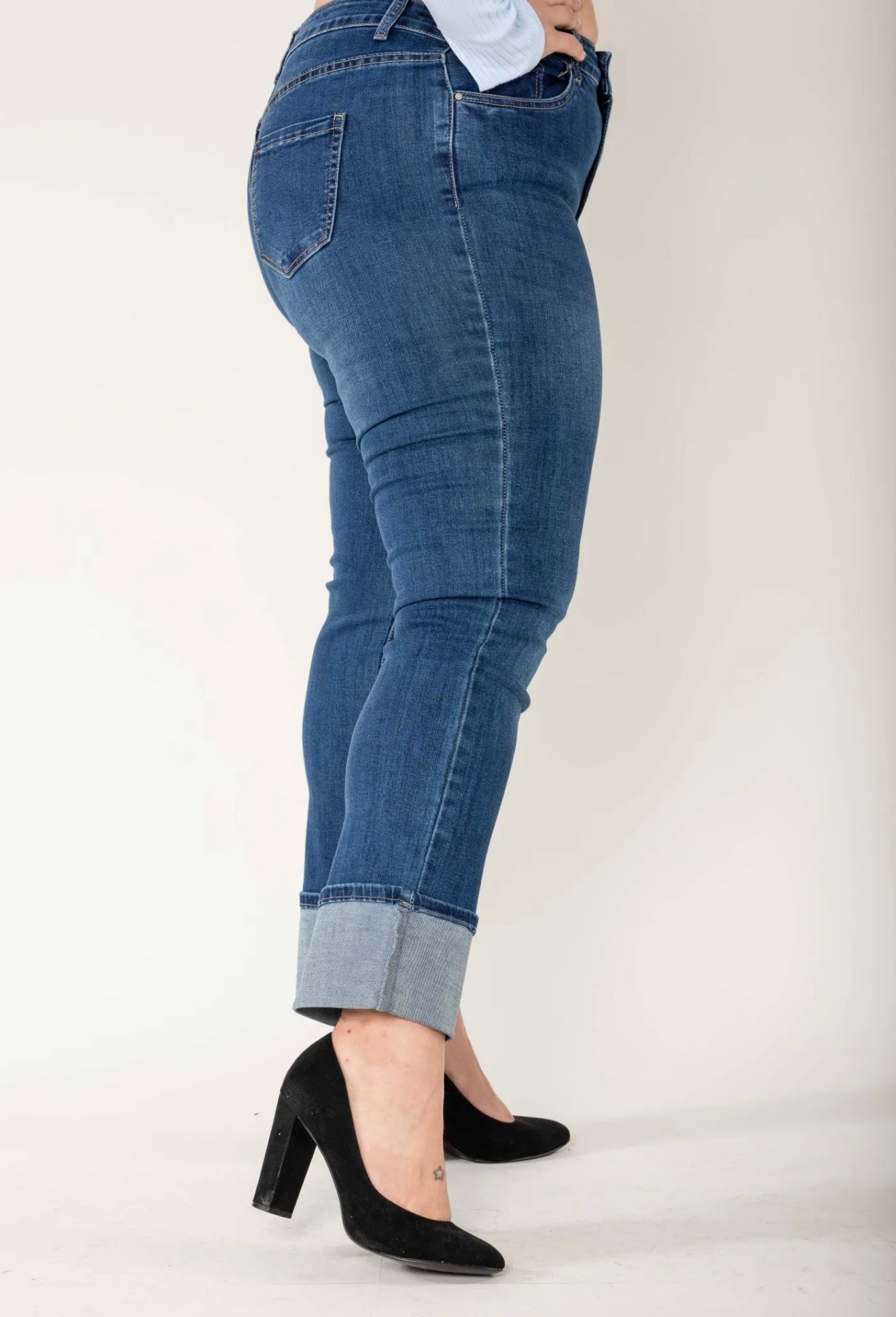 Jeans Nina Carter à revers