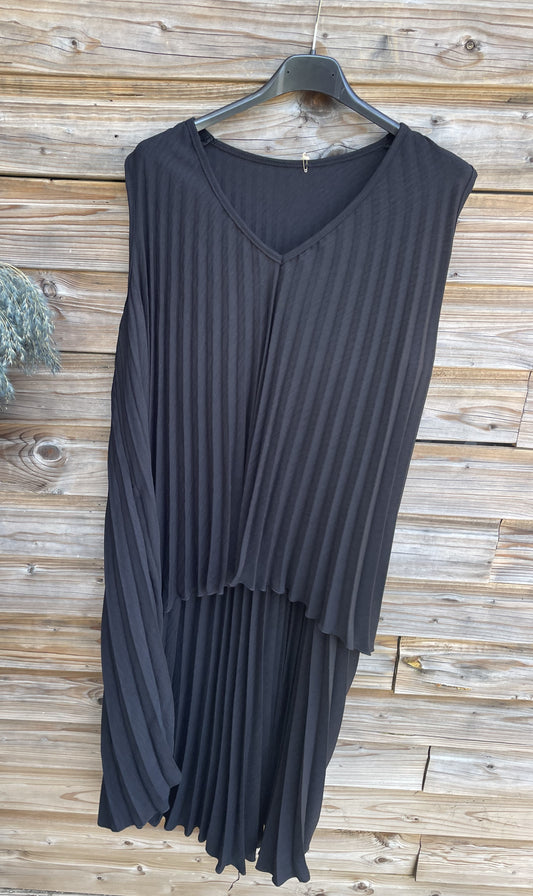 Top plissée noir TU 38/54