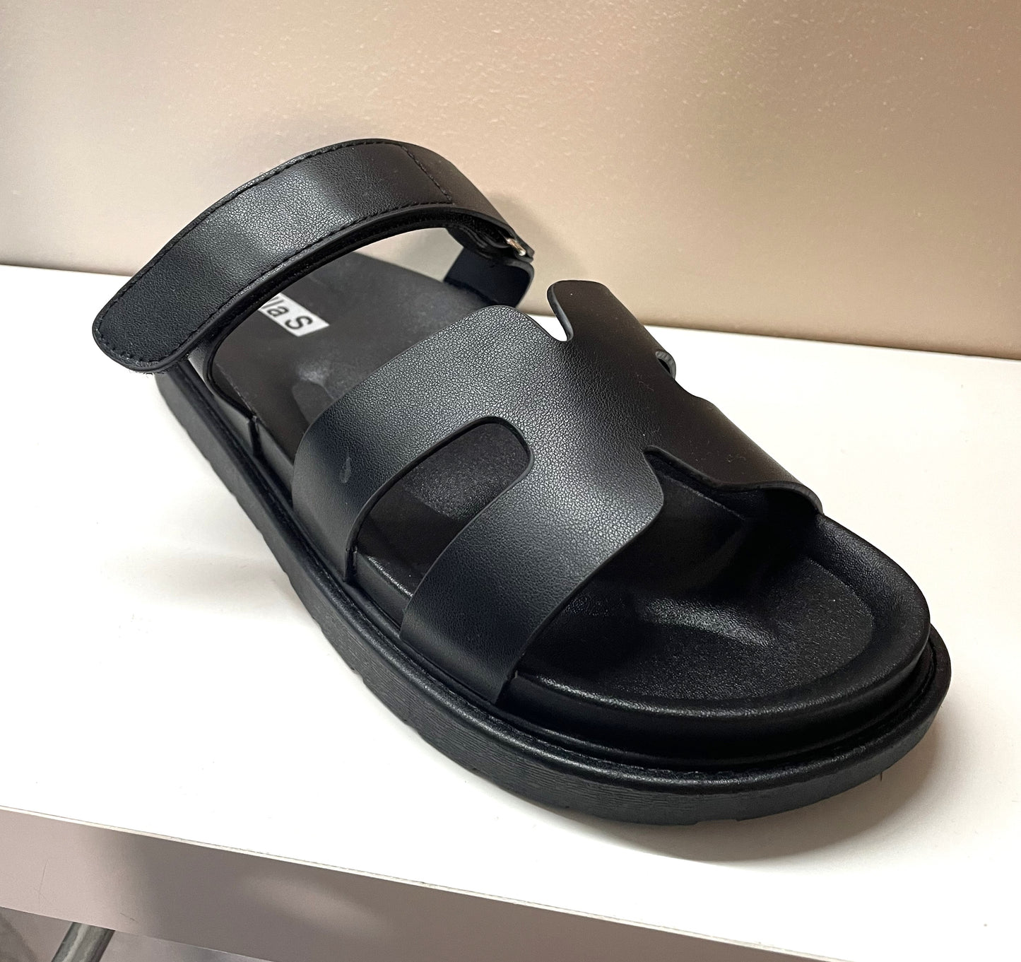 claquette noire confort