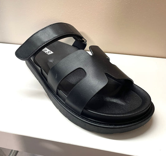 claquette noire confort